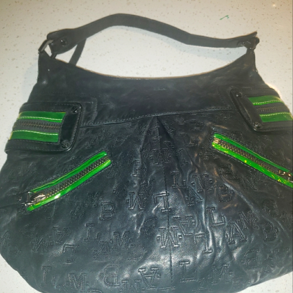 L.A.M.B Quentin Stefani Leather Hobo Bag